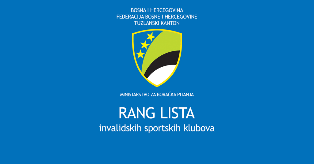 RANG LISTA INVALIDSKIH SPORTSKIH KLUBOVA