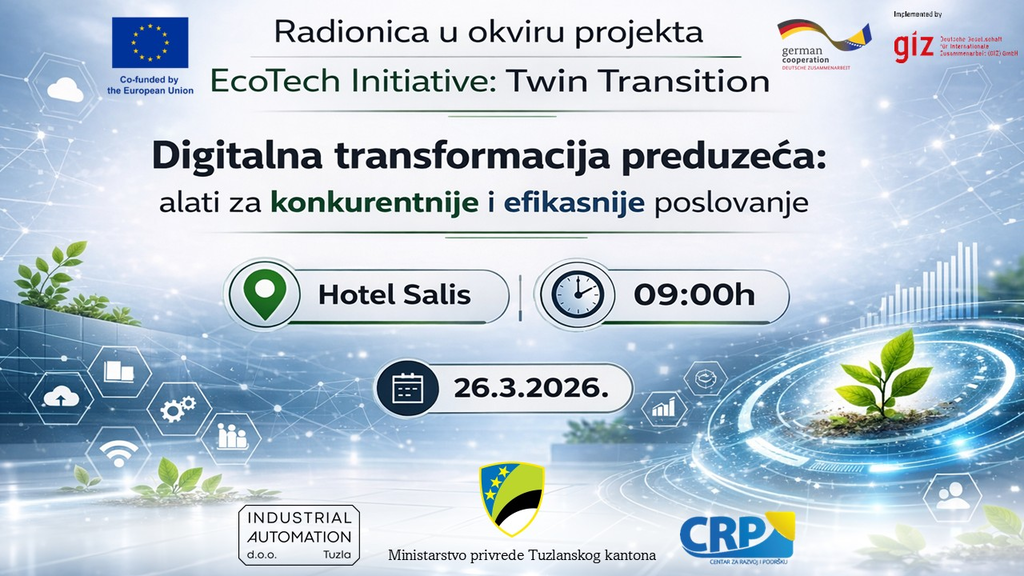 Poziv na radionicu: Digitalna transformacija preduzeća – alati za konkurentnije i efikasnije poslovanje